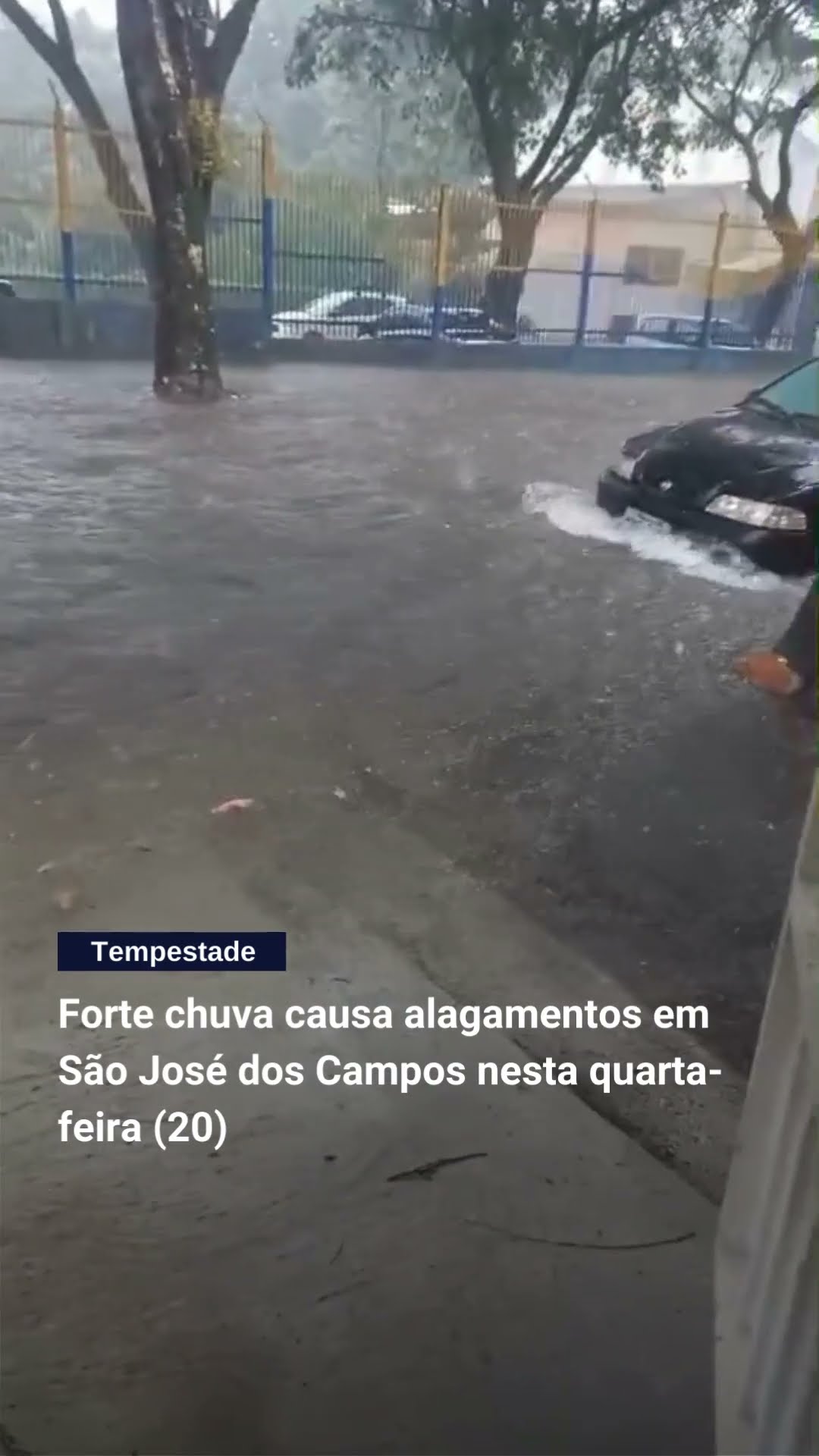 Forte chuva causa alagamentos em São José dos Campos na quarta-feira (20) #saojosedoscampos #bandtv